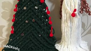 Tabletop Christmas tree Christmas decorations macramé knots Christmas tree designtabletop decor [upl. by Nakah]