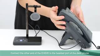 How to set up DECT wireless headset with Yealink EHS35 [upl. by Hildegaard]