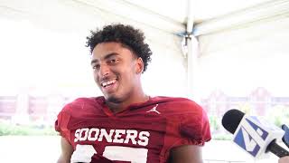 8132024 Oklahoma RB Gavin Sawchuk post practice interview [upl. by Froemming]