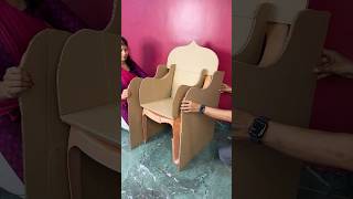 Beautiful Sofa Craft using Waste Plastic Chair short reel viral youtubeshort diycraft trending [upl. by Nager]