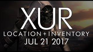 Destiny  Xur Location amp Inventory for 72117  July 21 2017  Age of Triumph [upl. by Dorcia248]