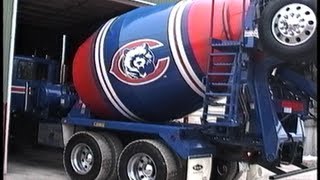 Chicago St Patricks Day Parade in a Chicago Bears Cement Truck [upl. by Retrop40]