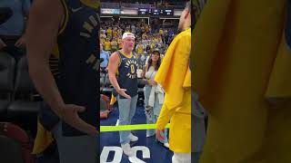 Tyrese Haliburton and Pat McAfee Link Up After Indiana Pacers Game 4 Win Over Knicks [upl. by Ilam]