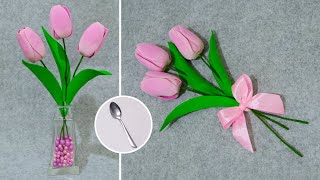 Тюльпаны из Фоамирана Легко и Быстро Подарок на 8 Марта🌷Foam Tulips Easy amp Quick Gifts for March 8 [upl. by Suivat995]