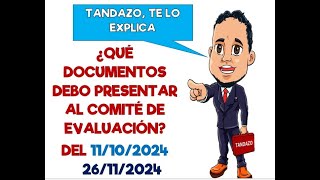 NOMBRAMIENTO DOCENTE 2024 ¿QUÉ DOCUMENTOS PRESENTO AL COMITÉ DE EVALUACIÓN PASO A PASO CON TANDAZO [upl. by Iana]