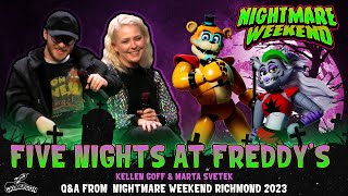 Five Nights at Freddys Cast QampA  Nightmare Weekend Richmond 2023  Glamrock Freddy Gregory Roxy [upl. by Soma568]