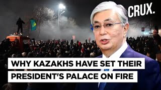 Kazakhstan Emergency Presidential Palace Torched As Fuel Price Hike Protests Turn Violent [upl. by Ignace]