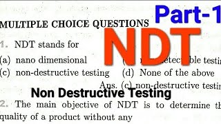 NDT Non Destructive Testing civilengineering ndt ndtquestion PhysicsCoachMCQ [upl. by Ramses101]