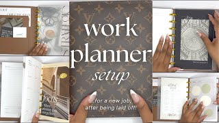 april 2024 work planner setup  setup my planner with me for a new job [upl. by Fritzie477]