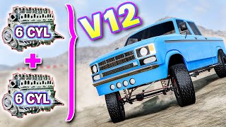 Building an Insane 80L V12 Dune Truck From TWO Inline 6 Engines Automation  BeamNG [upl. by Alaj]