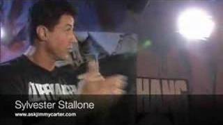 Sylvester Stallone Cliffhanger interview with Jimmy Carter [upl. by Alcinia]