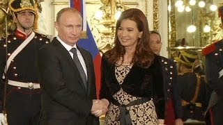 Russia signs nuclear deals with Argentina during Putins tour of Latin America [upl. by Tiertza]