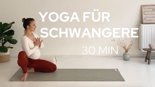 Schwangerschaftsyoga  Yogaflow zur Geburtsvorbereitung  30 Minuten Yoga Routine für alle Trimester [upl. by Tnarb]