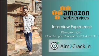 Amazon aws interview experience  cloud support associate22LPAOnline driveplacement10 Aim2crack [upl. by Norab]