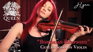 Queen quotBohemian Rhapsodyquot Guitar Solo Electric Violin Cover by JLynn of The Violution [upl. by Akcira]