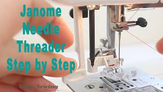 How to Use a Janome Needle Threader [upl. by Ydnamron245]