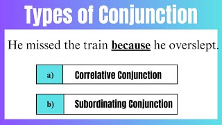 Conjunction and its types Quiz [upl. by Cerelia]