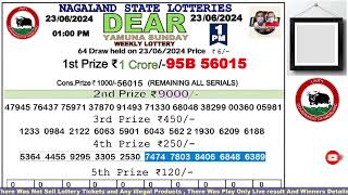 Lottery Sambad Live Dear Nagaland State Lottery Live draw result 23062024 Lottery live sambad [upl. by Larochelle]