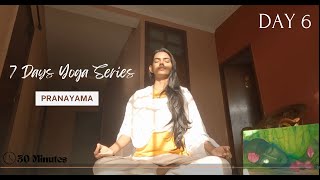 Day 6  Daily Pranayama Practice 30 Mins  Morning Yoga Breathing Exercise  7 Days Yoga Series [upl. by Elwira723]