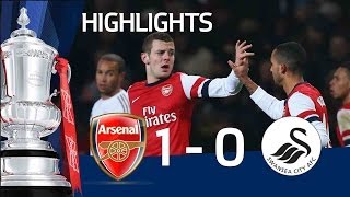 Arsenal 10 Swansea  Wilshere goal and full highlights  The FA Cup 3rd Round Replay 2013 [upl. by Lanta]