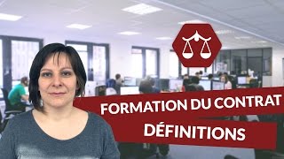 La formation du contrat  définitions  STMG Droit  digiSchool [upl. by Ennirak]