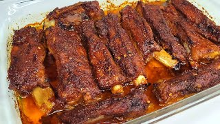 easy oven roasted ribs no sauce needed full recipe [upl. by Femi]