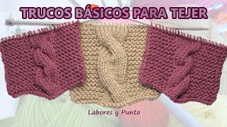 ā…COMO TEJER OCHOS O TRENZAS a dos agujas TRUCOS O TIPS para tejer LABORES Y PUNTO [upl. by Gerlac506]