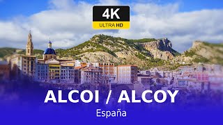 ALCOY  ALCOI DESDE EL CIELO COMUNIDAD VALENCIANA SPAIN 4K [upl. by Nahtnamas]