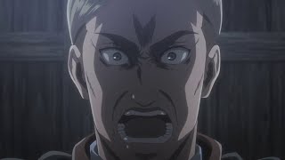 AOT season 3 episode 16commander erwin last speech DUB [upl. by Leckie]