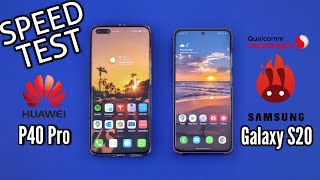 Huawei P40 Pro VS Samsung Galaxy S20  SPEED TEST [upl. by Oetomit]