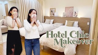 OneBedroom Condo Makeover💕  HotelChic Inspired Design  by Elle Uy [upl. by Aititil765]