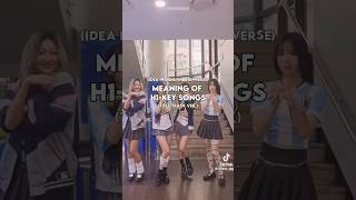 meaning of h1key songs title track ver  h1key seoi riina hwiseo yel kpop kpopshorts [upl. by Suired]