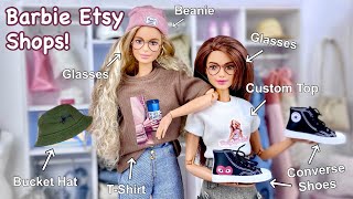 Barbie ETSY Shop Reviews 2 Super Realistic Doll Clothes amp Accessories Barbie Doll Etsy Haul [upl. by Kcirde88]