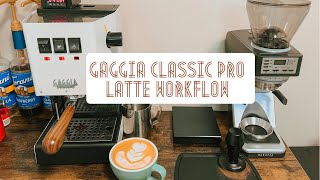 GAGGIA CLASSIC PRO WORKFLOW FOR A LATTE [upl. by Dira199]