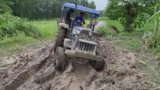 Swaraj 744 FE Tractor Performance in Heavy Mud [upl. by Romaine31]