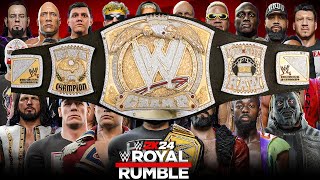 WWE 2K24 ROYAL RUMBLE MATCH FOR THE SPINNER WWE CHAMPIONSHIP [upl. by Acimot142]