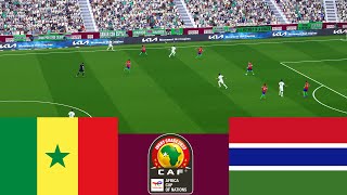 Senegal 3 vs 0 Gambia 2024 CAF Full match  Video game simulation pes 2021 [upl. by Annitsirhc]