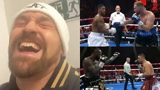 World REACTS To Anthony Joshua BEATING Otto Wallin amp Deontay Wilder LOSS [upl. by Sillaw502]