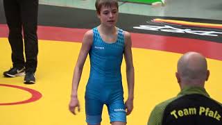 Wrestling  Ringen DM 2023 Jugend A 42 kg Freestyle Löwer  Völk [upl. by Carlock]