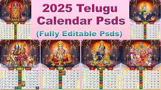 2025 telugu calendar Psds l calendar psds 2025 [upl. by Scotty]