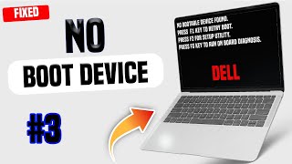 How To Fix Dell LaptopPC No Bootable Device Found  dell laptop fix quotNo boot device found Dell EASY [upl. by Alphonsine454]