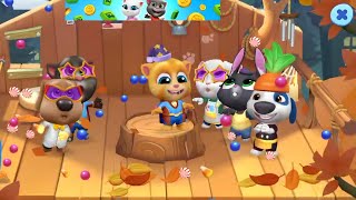 All Play Throwing Water Balloons  Angela Play Basketball  My Talking Tom and Friends [upl. by Aihsotan]