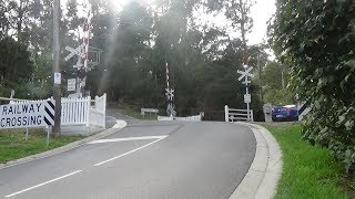 Railway Crossing Old Monbulk Rd Belgrave VIC Australia [upl. by Anitsirhk]