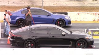 KIA Stinger GT2 AWD vs Chevy SS C7 Z06 Corvette and V8 S2000 14 Mile [upl. by Rinum]