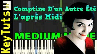 Learn to Play Comptine D’Un Autre Ete from Amélie  Medium Mode Piano Tutorial Synthesia [upl. by Mellitz58]