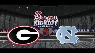 2016 ChickfilA Kickoff Game  Georgia vs North Carolina [upl. by Tenom]