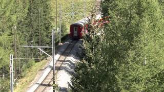 ferrovia RhB trenino rosso tratta Bergün  Preda [upl. by Welton603]