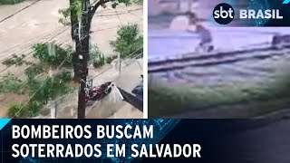 Após chuvas seguem buscas por desaparecidos em Salvador  SBT Brasil 281124 [upl. by Winou612]