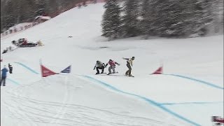 Snowboardcross Baumgartner Second In Switzerland [upl. by Ellwood]