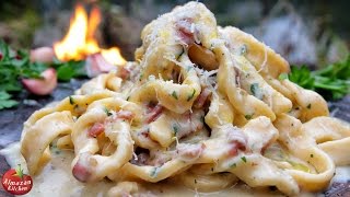 Best Carbonara Ever  Cooking in the Forest [upl. by Cirillo]